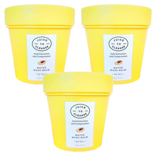 JUICE TO CLEANSE 純素洗卸合一卸妝膏 冷萃壓縮 保濕 100g, 3瓶