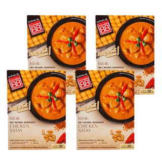 KITCHEN 88 泰式沙嗲雞即食調理包 天然食材, 200g, 4盒