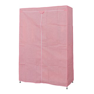 dayneeds 日需百備 輕型 電鍍 插管 四層大衣櫥 附粉紅點點布套