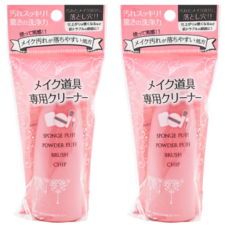 ISHIHARA 石原商店 刷具/粉撲二用清潔液，強效去汙力，深層清潔，輕鬆洗除彩妝品及皮脂污垢, 80ml, 2瓶