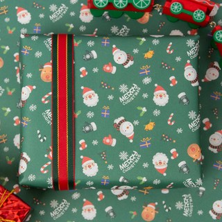 聖誕節包裝紙, 歡樂綠, 10個