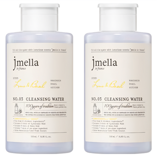 jmella in France 卸妝水 Lime Basil Set 已完成肌膚測試 12種玻尿酸 弱酸性溫和配方, 500ml, 2瓶