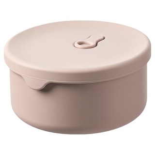 Fasola 食品用鉑金矽膠可微波便當盒 700ml, 粉色, 1個