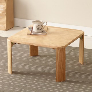 Joeunworld 橡膠木原木和室桌, 自然色