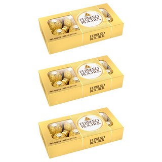 FERRERO ROCHER 金莎 金莎巧克力方型盒 8顆裝, 100g, 3盒