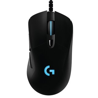 Logitech G 羅技G G403 HERO 有線電競滑鼠 輕巧結構設計 靈活調整 適用於遊戲/音頻/螢幕驅動 追蹤速度超過400 IPS, M-U0049, 黑色