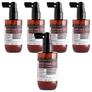 DermaFactory 啤酒酵母咖啡因強健頭皮水, 5瓶, 100ml