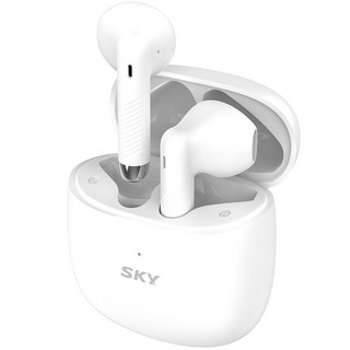 SKY 핏 S 미니 블루투스 5.4 오픈형 무선이어폰 + 실리콘 케이스, IM-S22, 화이트