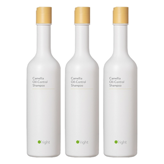 O'right 歐萊德 茶花控油洗髮精 400ml 油性頭皮潔淨, 3瓶