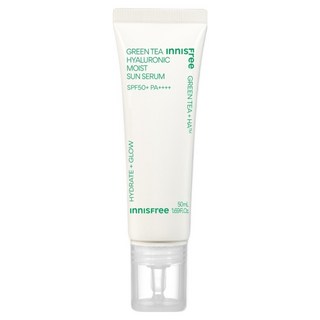 INNISFREE 台灣公司貨 綠茶玻尿酸保濕防曬精華 SPF50+ PA++++, 50ml, 1條