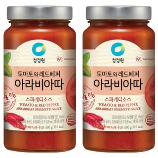 청정원 아라비아따 스파게티 소스, 600g, 2개