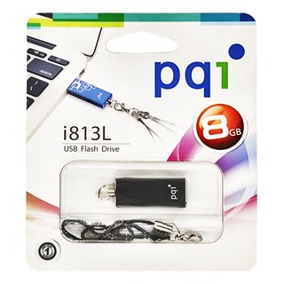 pqi 勁永 i813L 8GB USB 2.0 隨身碟 超速傳輸 防刮耐用 輕巧配有LED指示燈, 1個