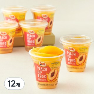 돌 후룻컵 복숭아컵, 198g, 1개입, 12개