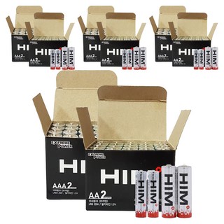 HIM 鹼性電池 散裝 AA 20入 + AAA 20入, 4套