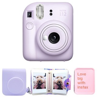 FUJIFILM 富士 instax mini12 拍立得相機 丁香紫 + 專用相機包 + 單層相簿 + 馬口鐵盒組合, instax mini 12, 1套