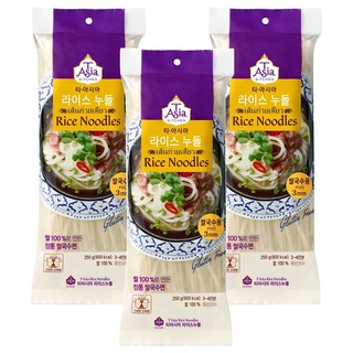 티아시아키친 라이스누들 3mm, 3개, 250g