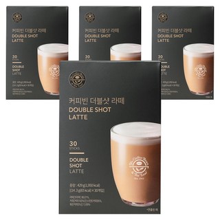 The Coffee Bean 雙倍濃縮即溶拿鐵, 14.3g, 30條, 4盒