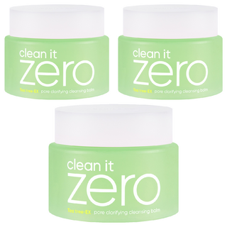 BANILA CO 芭妮蘭 台灣公司貨 ZERO零感肌瞬淨卸妝霜 茶樹控油, 100ml, 3罐