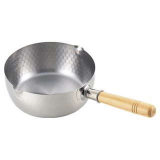 YOSHIKAWA 吉川 日本製 雪平鍋, 22.2cm, 1個, 銀色 + 木色