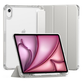 신지모루 클리어 애플펜슬 수납 아이패드 케이스, 웜 그레이, 1개