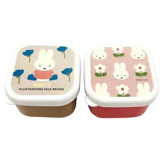 miffy 米飛 塑膠抗菌迷你方型保鮮盒, 130ml, 1組