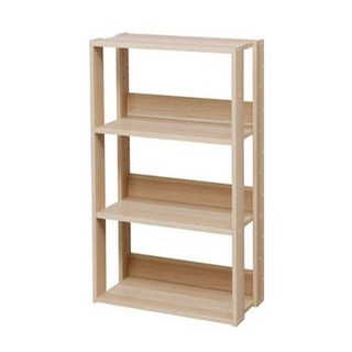IRIS OHYAMA 愛麗思歐雅瑪 時尚分層收納架 OWR 400, 原木色, 3層