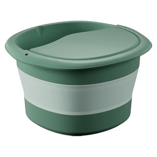 FUGU BEAUTY 折疊式SPA泡腳桶 足底按摩 凹點圓點指壓, 綠色, 1個