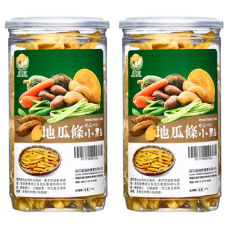 Global Garden 盛花園 地瓜條小點 新鮮蔬果低溫真空乾燥 無添加化學成份, 190g, 2罐