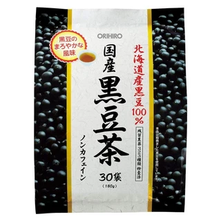 ORIHIRO 日本國產黑豆茶 北海道產黑豆100% 無咖啡因, 6g, 30包, 1袋