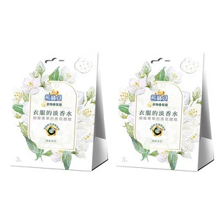 熊寶貝 衣物香氛袋 清新茉莉 7g x3入, 蘊含香氛精油 適用於鞋櫃/衣櫃/浴廁/汽車, 21g, 2盒