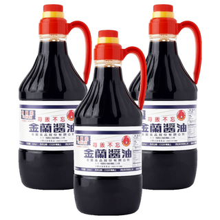 金蘭 醬油 無添加味精、防腐劑 適用於滷、炒、沾、拌, 1.5L, 3瓶