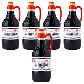 金蘭 醬油 無添加味精、防腐劑 適用於滷、炒、沾、拌, 1.5L, 5瓶