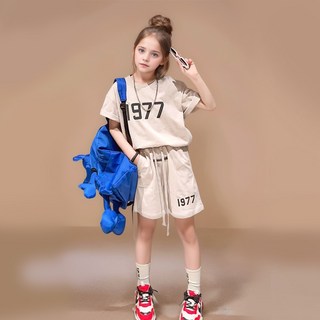 pinkb 女童透氣Spiria短袖T恤上下套裝