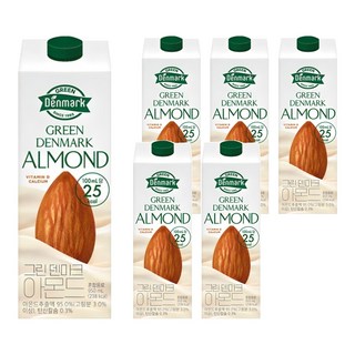 Denmark 杏仁奶, 950ml, 6瓶