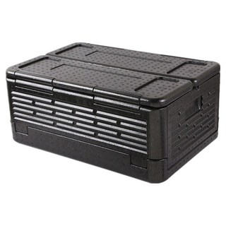 TOP&TOP 超輕量霸王折疊保溫箱, 黑色, 60L