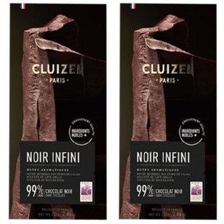 CLUIZEL 99%黑巧片 70g, 2個
