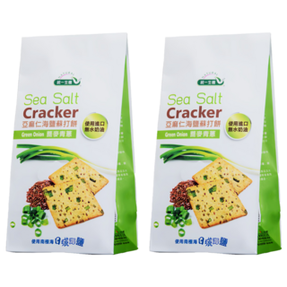 統一生機 亞麻仁海鹽蘇打餅 蕎麥青蔥 8包, 168g, 2袋