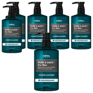 KUNDAL 昆黛爾 清爽型男性護理液 佛手柑香, 300ml, 6瓶
