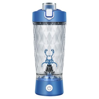 TAILI 太力 炫彩電動運動蛋白粉咖啡攪拌杯 附粉盒 650ml, 藍色, ZH90