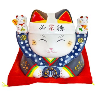 PERFECT 理想 日本合格必勝貓 SJ-TC07020 陶瓷招財貓 擺件, 多色