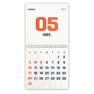 ICONIC 2026 方形壁掛日曆, 1個, 混合顏色