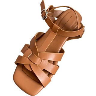 RUNA MARTIN 女款編織涼鞋 3cm, 225, 棕色