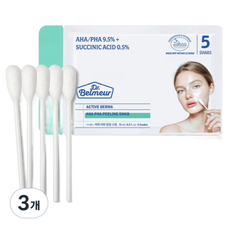 THE FACE SHOP 菲詩小舖 Dr.Belmeur 肌本博士 AHA BHA 去角質棉棒 5入, 3個, 15ml