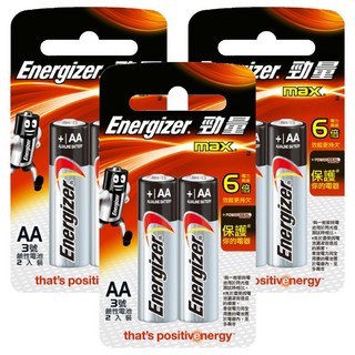 Energizer 勁量鹼性3號電池 Set, 2入, 3組