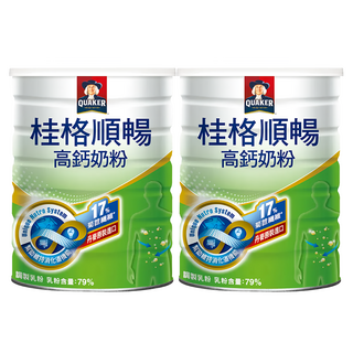 QUAKER 桂格 高鈣順暢奶粉, 750g, 2罐
