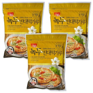 青銀綠豆黏糕粉, 400g, 3個