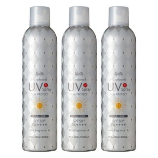 Ajuste 愛伽絲 高效防曬噴霧 SPF50+ PA++++ 無香料 防水防汗, 320ml, 200g, 3瓶