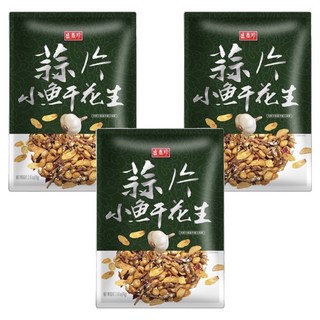 盛香珍 蒜片小魚干花生, 70g, 3包