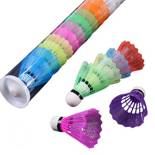 마샤투 배드민턴 컬러 셔틀콕, 랜덤 발송, 12개입, 1세트