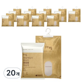 물먹는뽀송 옷걸이형 제습제 본품, 200g, 20개